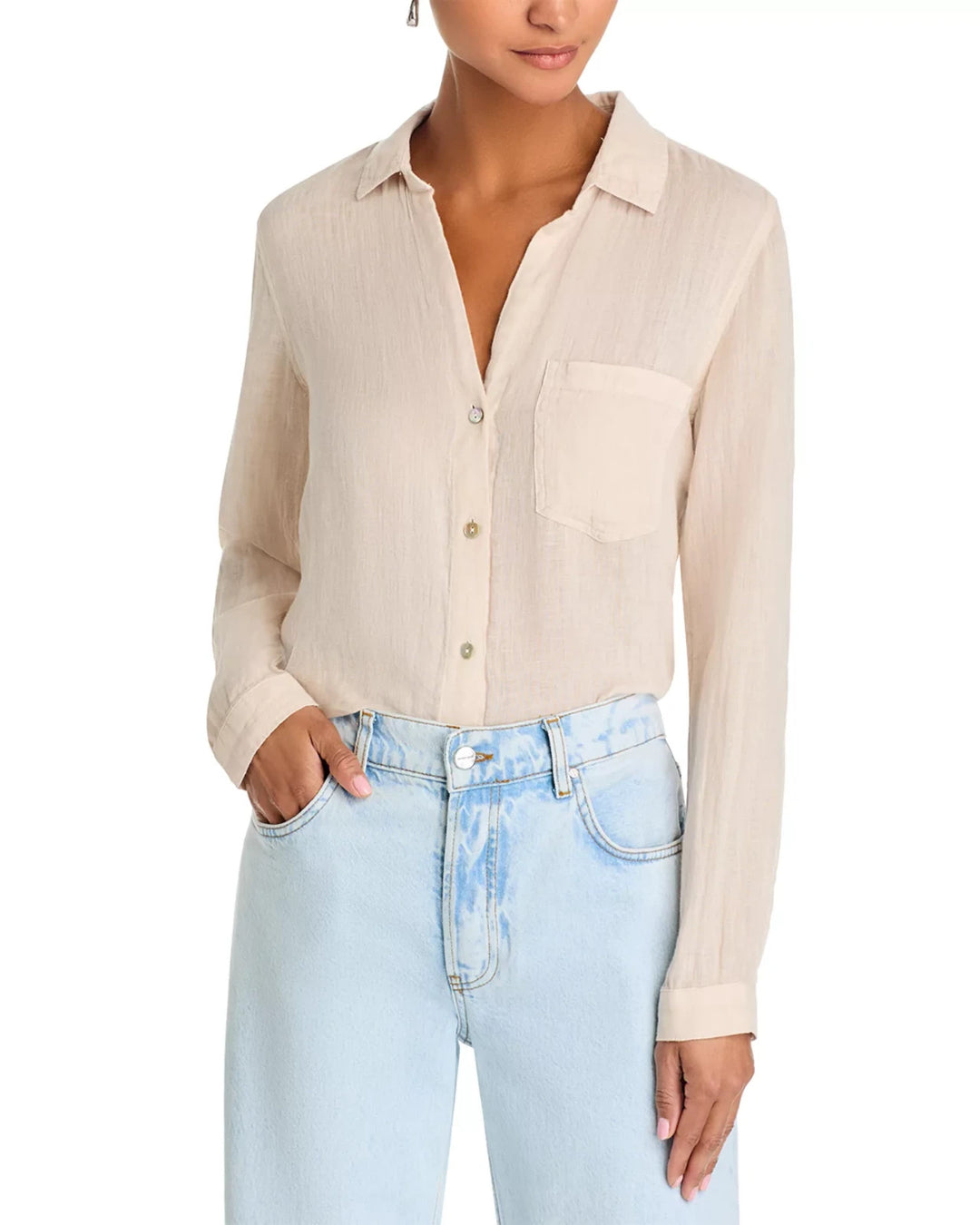 Bella Dahl Linen Button Pocket Shirt MSRP $152
