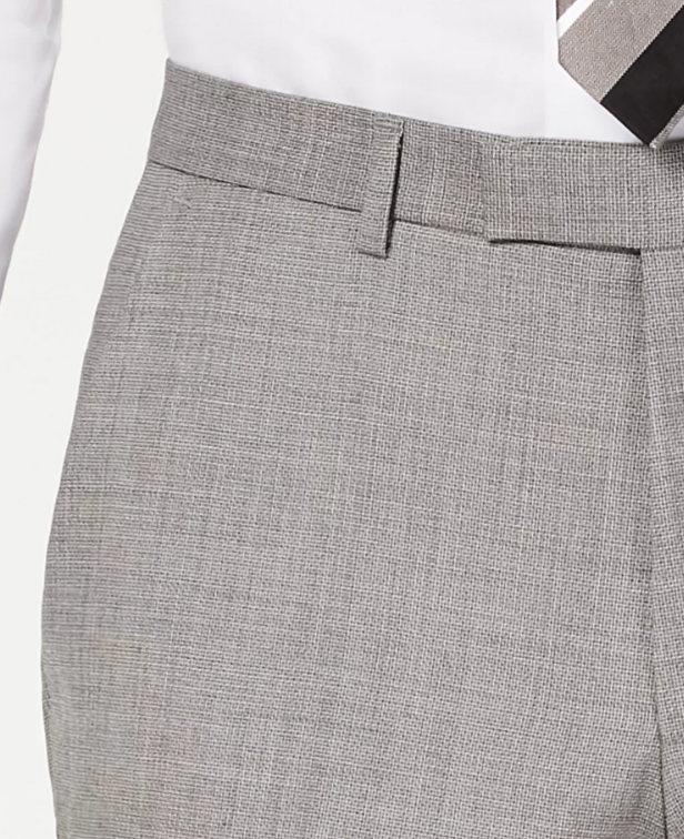 HUGO Simmons 182 Regular-Fit Crosshatch Wool Suit Pants MSRP $198