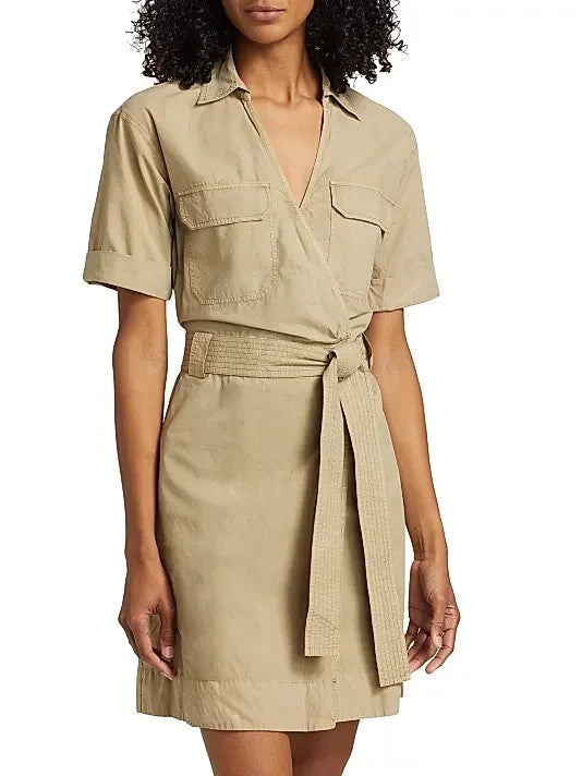 Rails Natalie Twill Belted Wrap Minidress MSRP $248