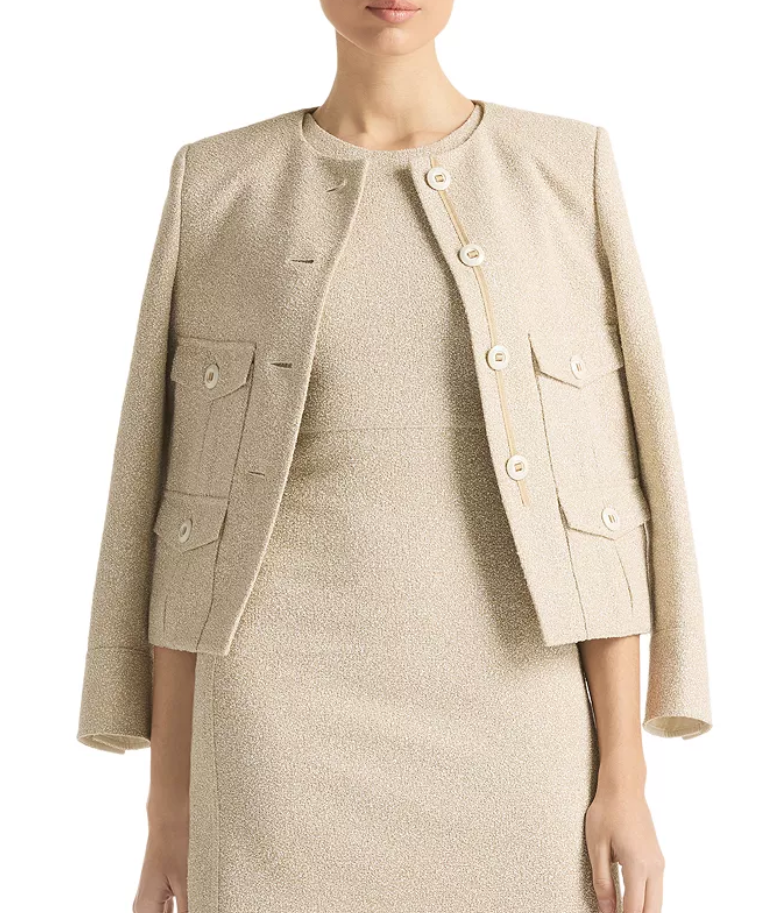 St. John Structured Crewneck Blazer 6D 2030