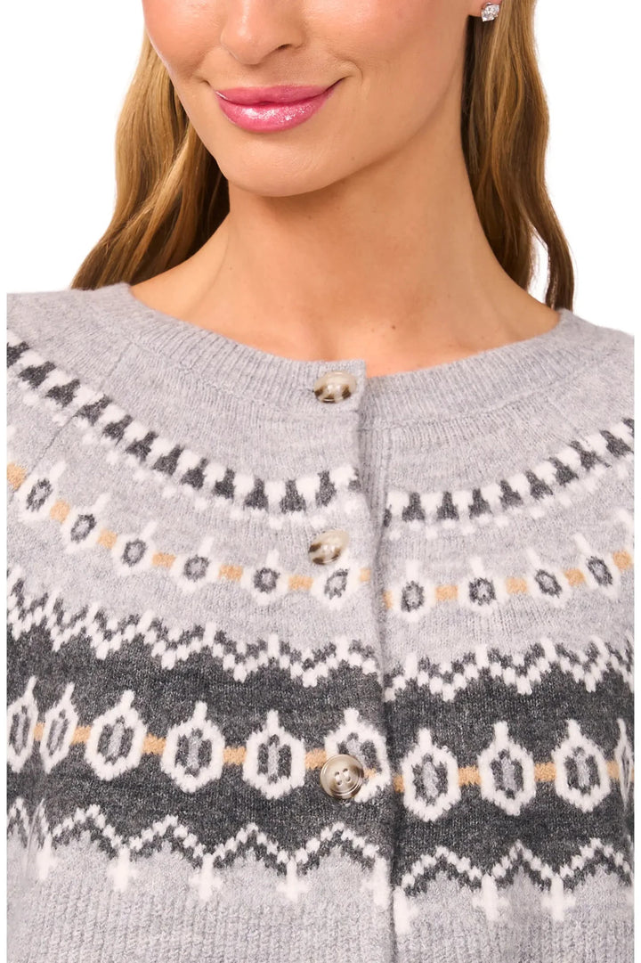 CeCe Fair Isle Raglan Cardigan MSRP $79