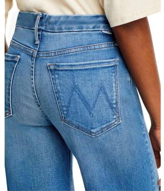 Mother The Roller High Rise Wide Leg Jeans MSRP $258