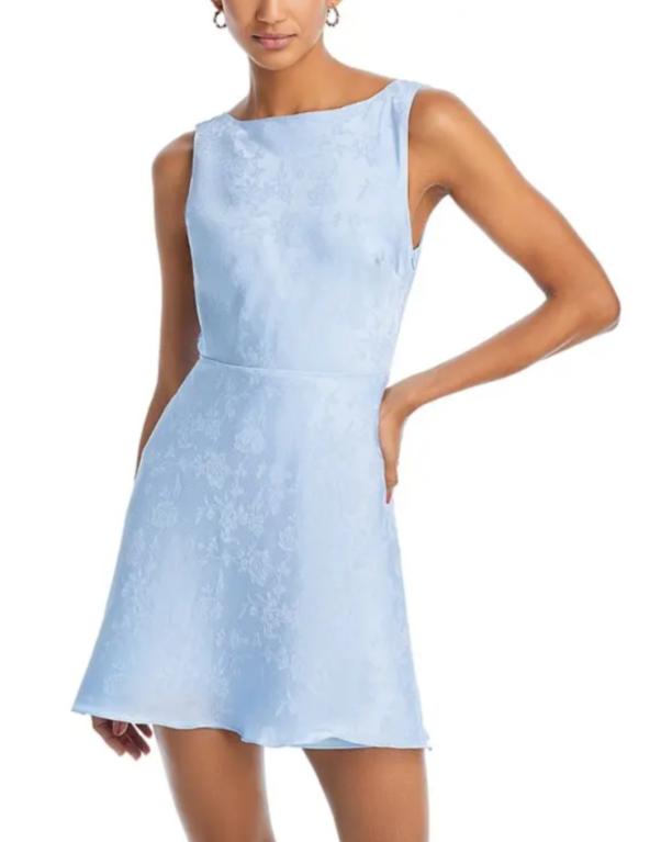 AQUA x Liat Baruch Silk Jacquard Mini Dress MSRP $128