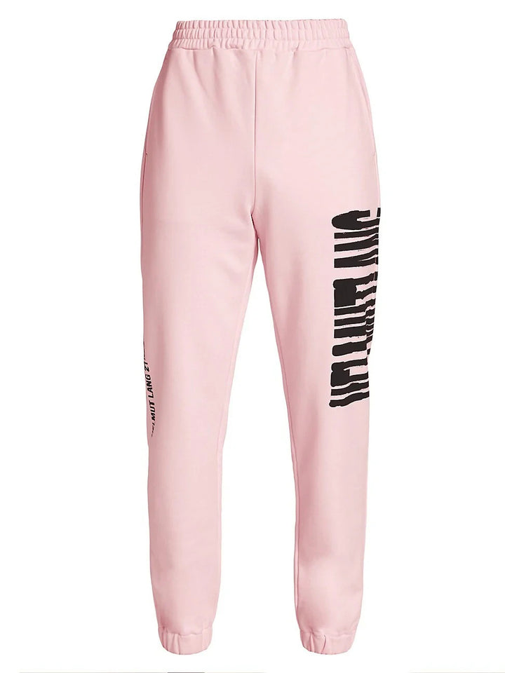 Helmut Lang Stencil Logo Print Jogger Pants MSRP $295
