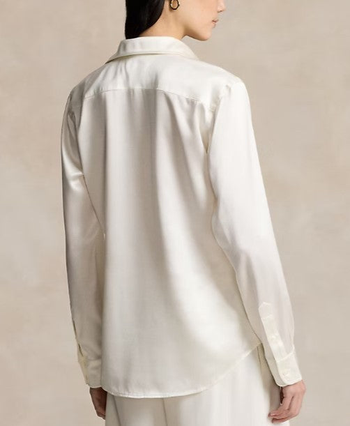 Polo Ralph Lauren Slim Fit Silk Shirt MSRP $298