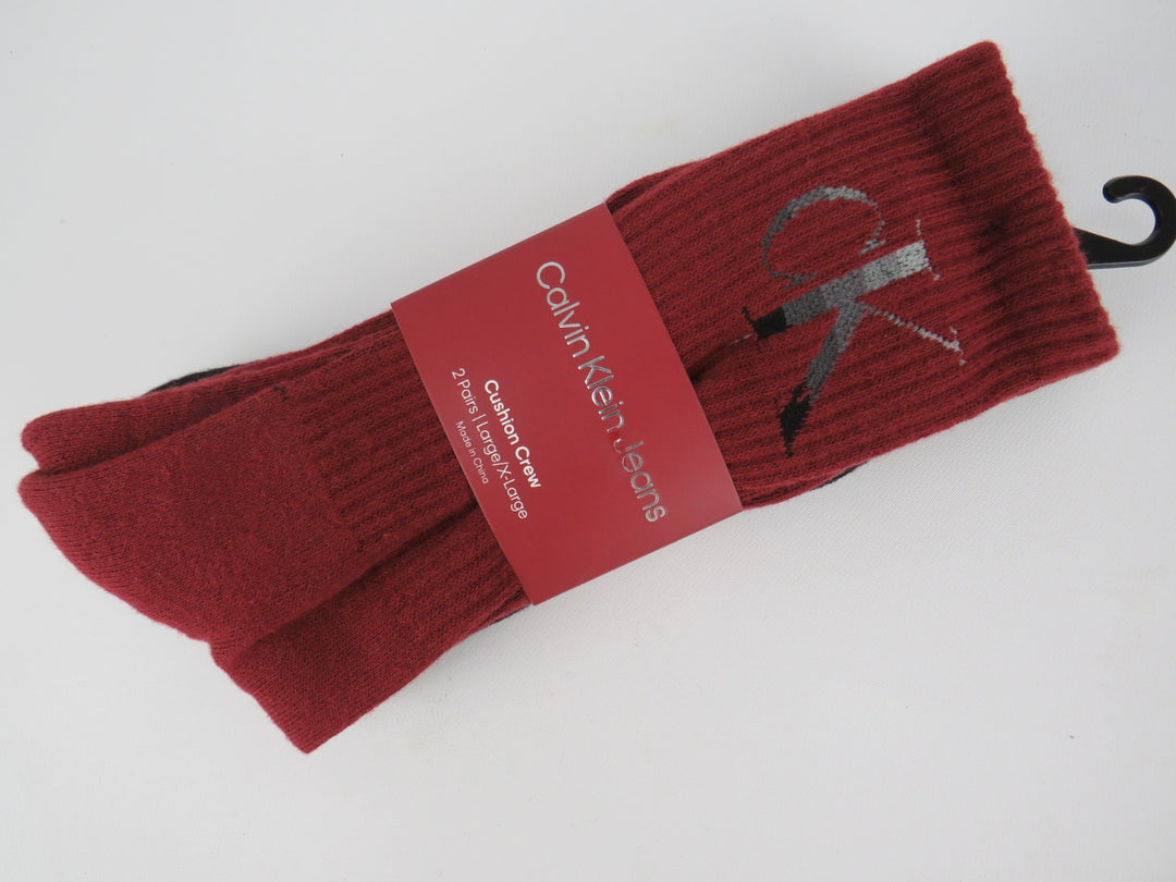 Calvin Klein Ribbed Cushion Crew Socks, Pack of 2 MSRP $18