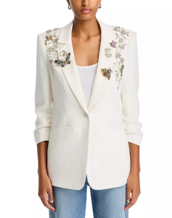 Cinq à Sept Diamond Vines Khloe Embellished Blazer MSRP $695