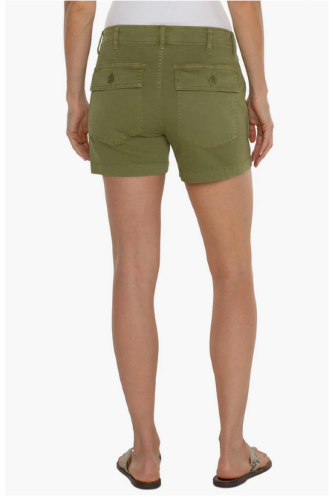 Liverpool Los Angeles Mid Rise Utility Shorts MSRP $89