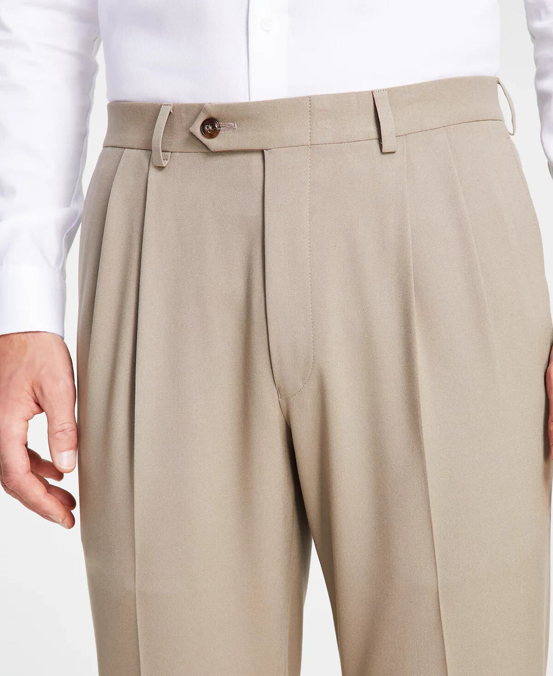 Michael Kors Men's Pleated Solid Classic Fit Pants MSRP $95