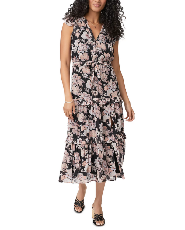 PAIGE Rozlyn Silk Midi Dress MSRP $429