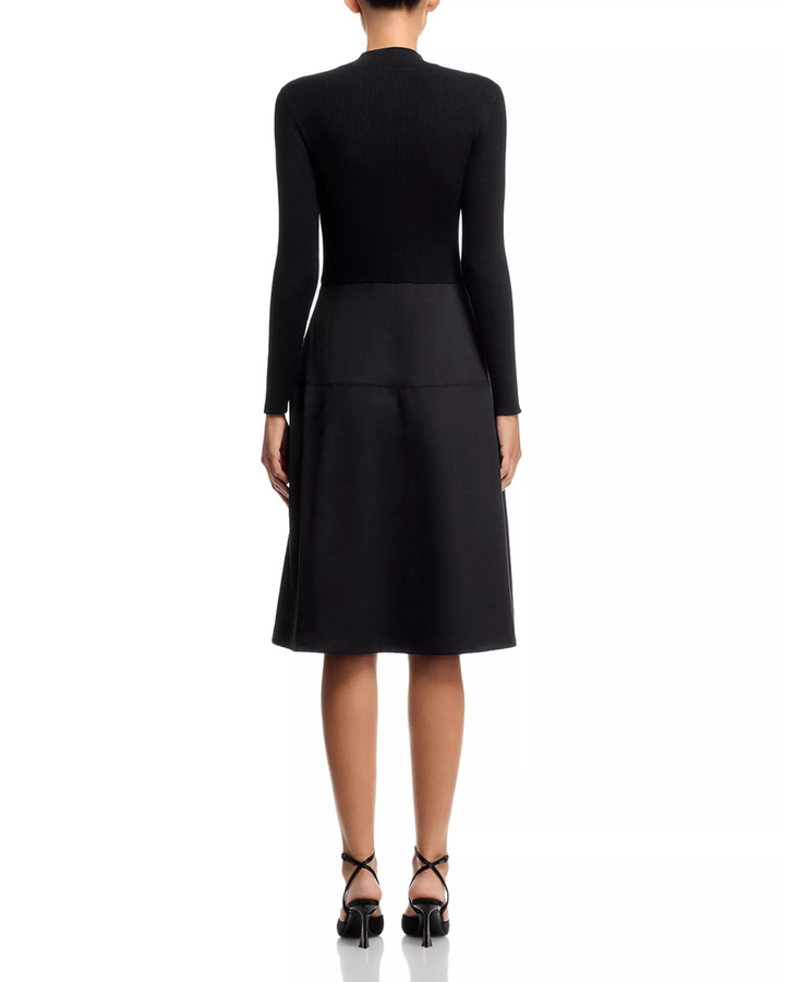 T Tahari Mock Neck Long Sleeve Dress MSRP $128