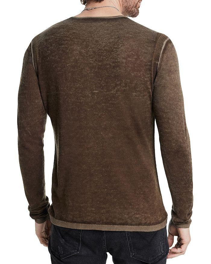 John Varvatos Christie Reversible Regular Fit Long Sleeve Silk Henley MSRP $448
