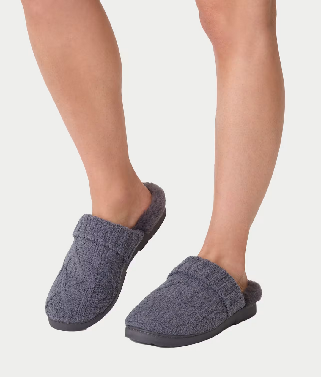 P.J. Salvage Chenille Cable Knit Slippers MSRP $48