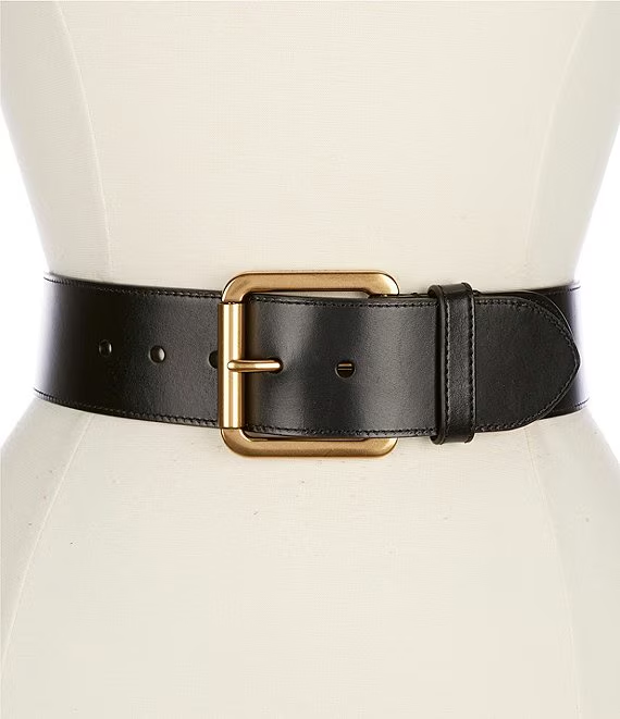 Lauren Ralph Lauren Vachetta Wide Leather Belt MSRP $115