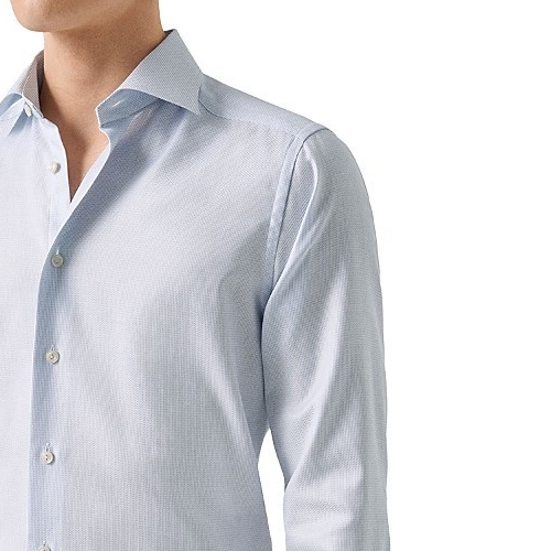 Eton Slim Fit Printed Button Front Shirt MSRP $270