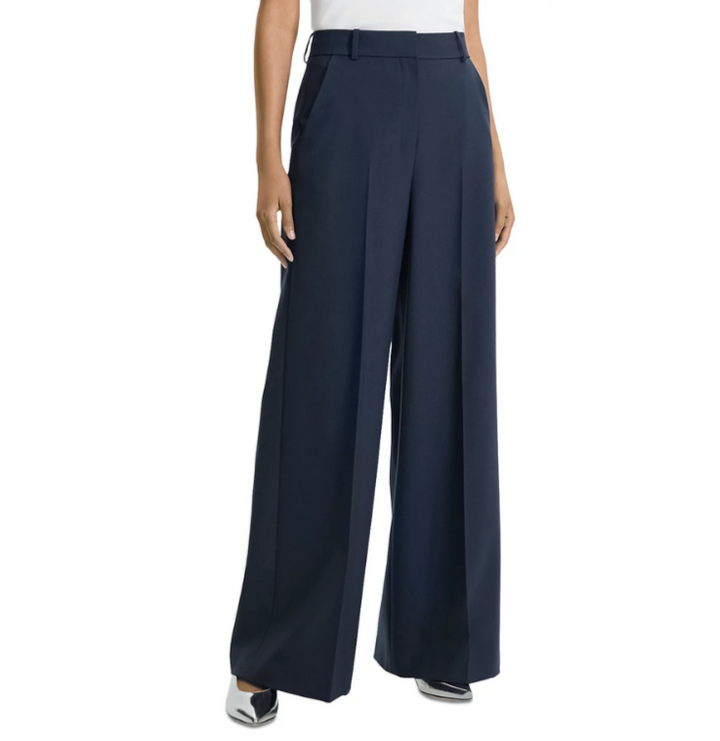 Theory High Waist Wide Leg Trousers MSRP $325