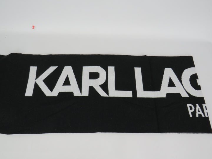Karl Lagerfeld Paris Branded Print Knit Scarf MSRP $75