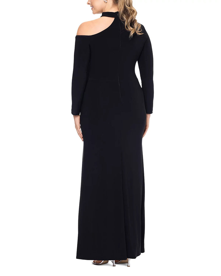 Xscape Plus Cutout One Shoulder Gown MSRP $239