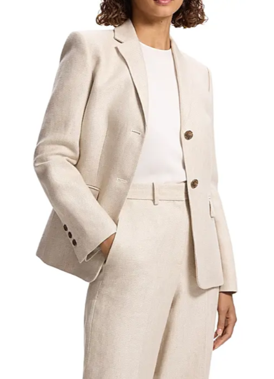Theory Linen Slim Two Button Blazer MSRP $495