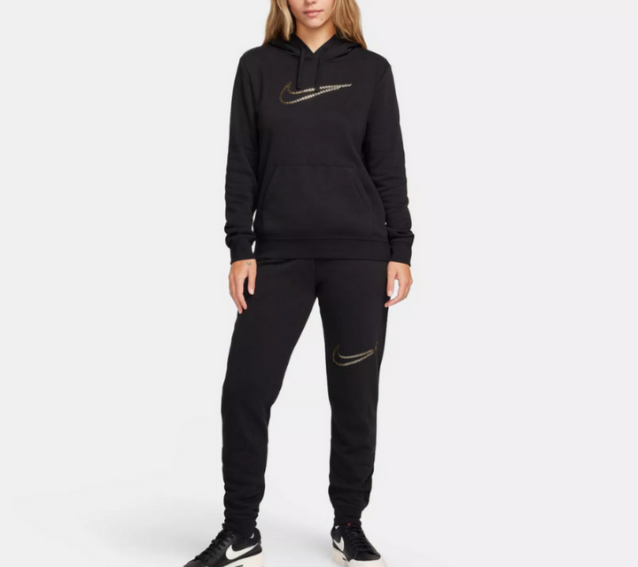 Nike Sportswear Club Fleece Premium Essential Loose Shine Pullover Hoodie $75