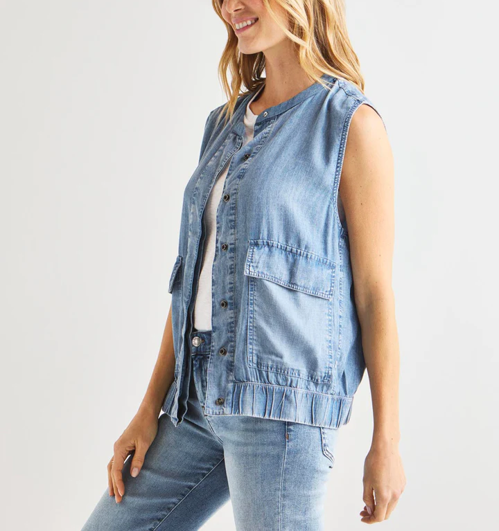 Splendid Chase Indigo Vest MSRP $138