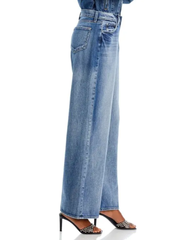 L'Agence Alicent High Rise Sneaker Wide Leg Jeans MSRP $305
