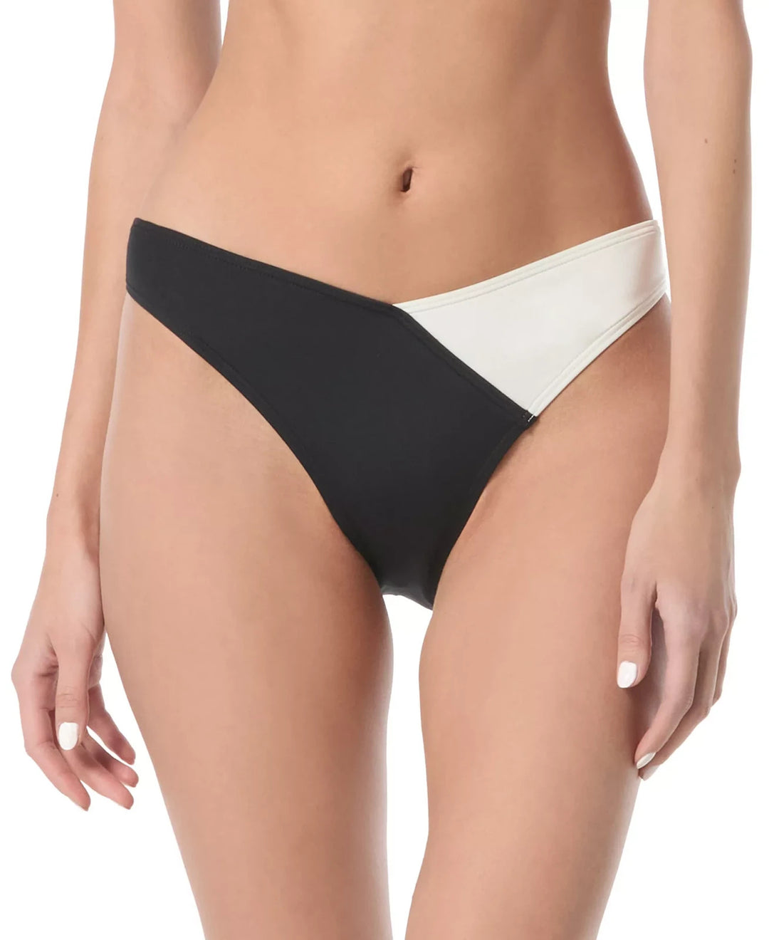 Vince Camuto Colorblocked High-Cut Bikini Bottoms MSRP $ 70