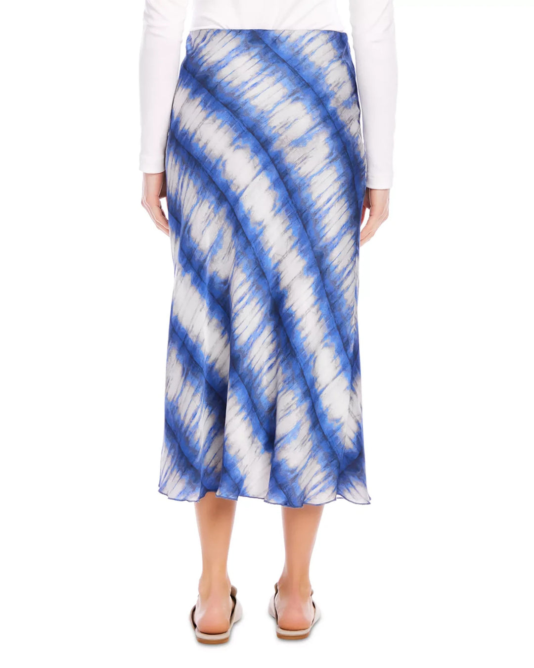 Karen Kane Printed Satin Midi Skirt MSRP $148
