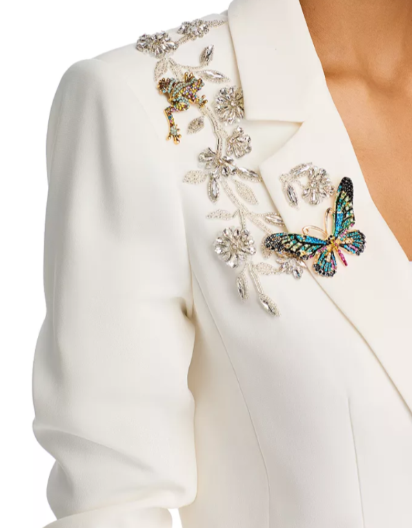 Cinq à Sept Diamond Vines Khloe Embellished Blazer MSRP $695
