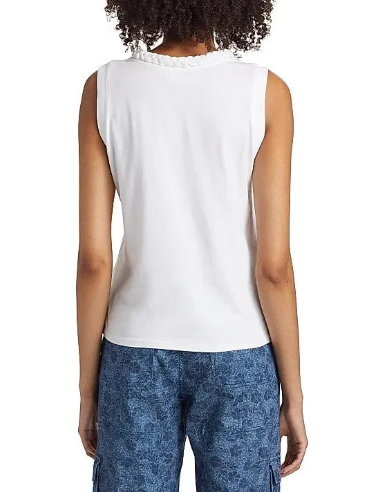 Cinq a Sept Braided Trim Tank Top MSRP $145