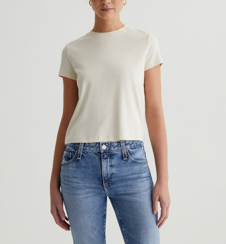 AG Sadie Crew Cropped Tee MSRP $68