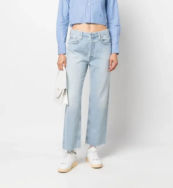 Citizens of Humanity raw-cut hem straight-leg jeans MSRP $434