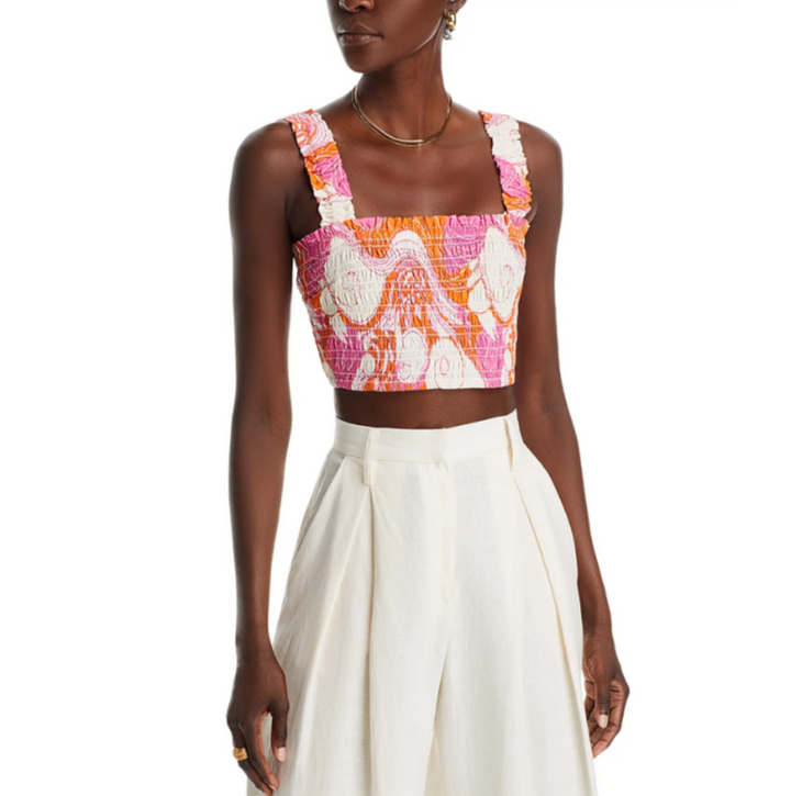 RHODE Tanya Cotton Crop Top MSRP $225