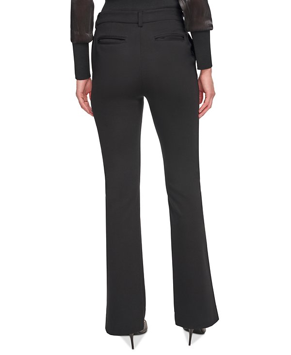 DKNY Women's Mid Rise Split-Cuff Flare Leg Pants MSRP $99