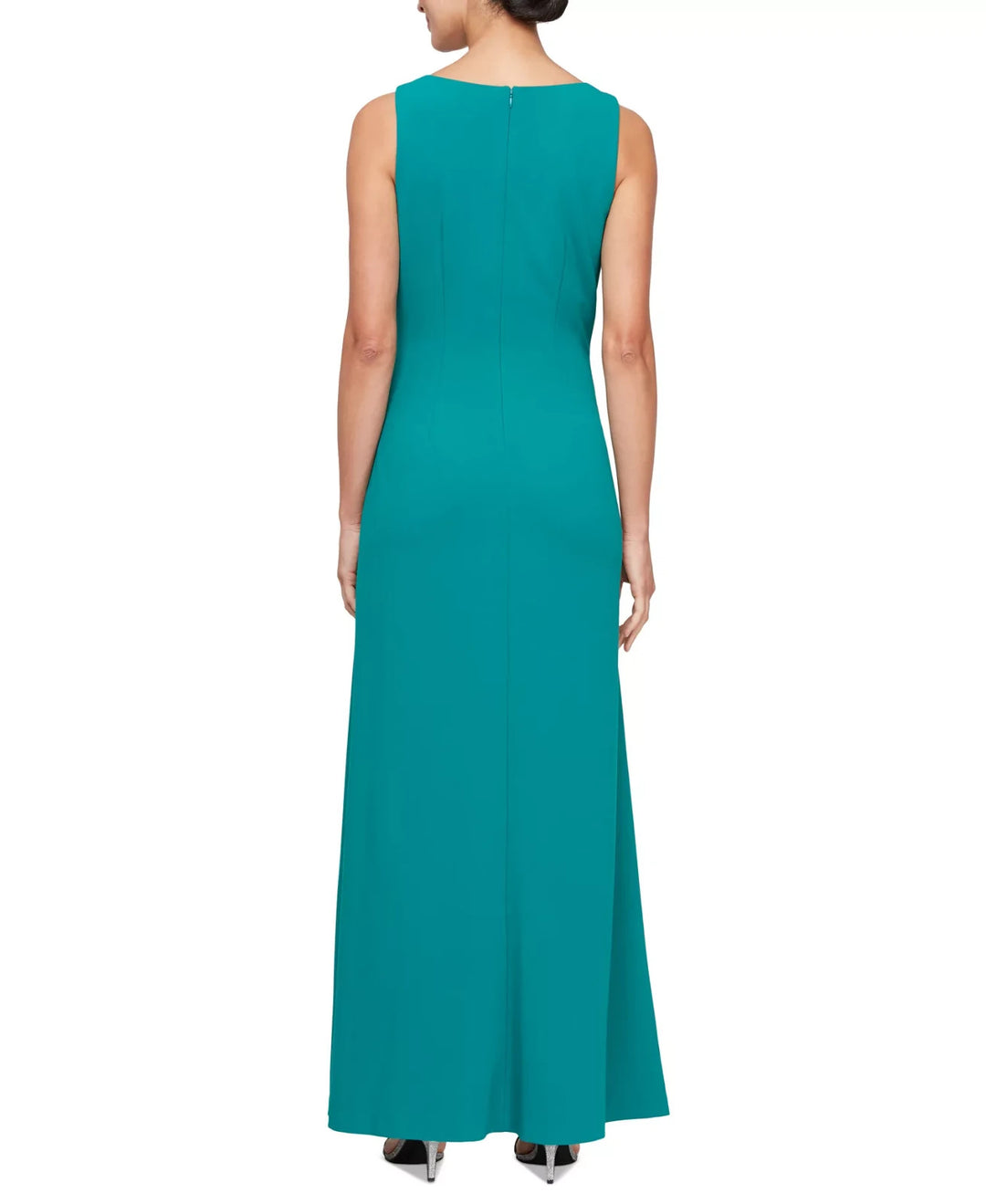 Alex Evenings Women's Floral-Appliqué Ruched Gown MSRP $199