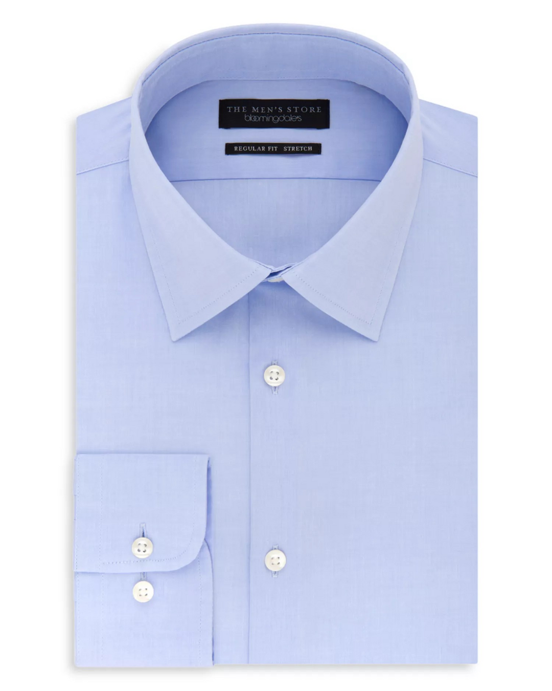 The Men's Store at Bloomingdale's Solid Stretch Regular Fit Dress Shirt MSRP $89