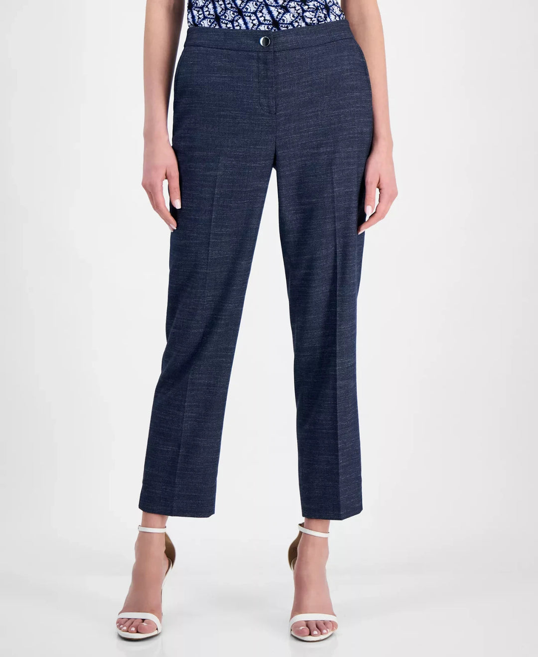 Anne Klein Women's Mid-Rise Straight-Leg Ankle Pants MSRP $99