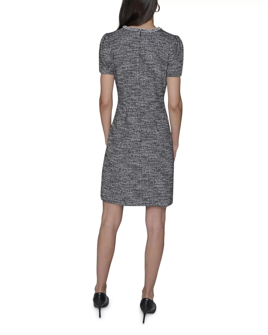 KARL LAGERFELD PARIS Knit Tweed A Line Dress MSRP $138