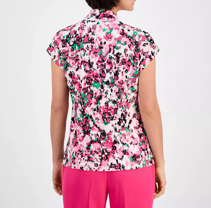Kasper Floral-Print Top MSRP $49