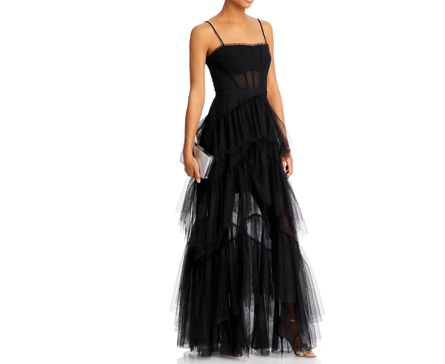 BCBGMAXAZRIA Tulle Corset Essential Gown MSRP $398