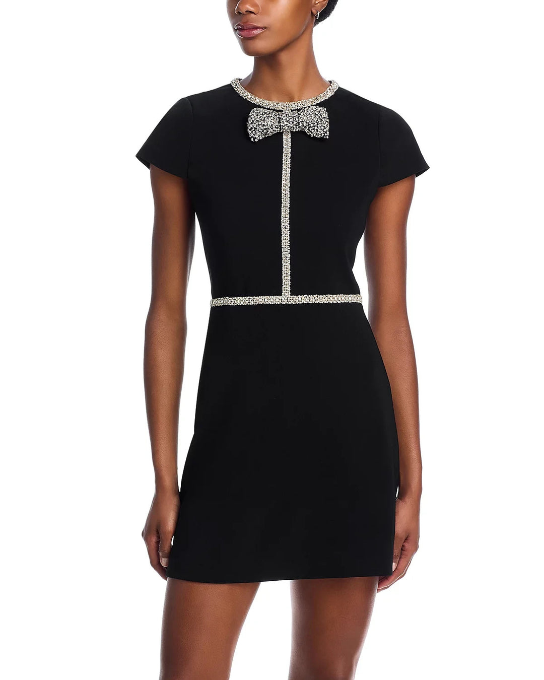 Alice and Olivia Sophie Embellished Cap Sleeve Mini Dress MSRP $595