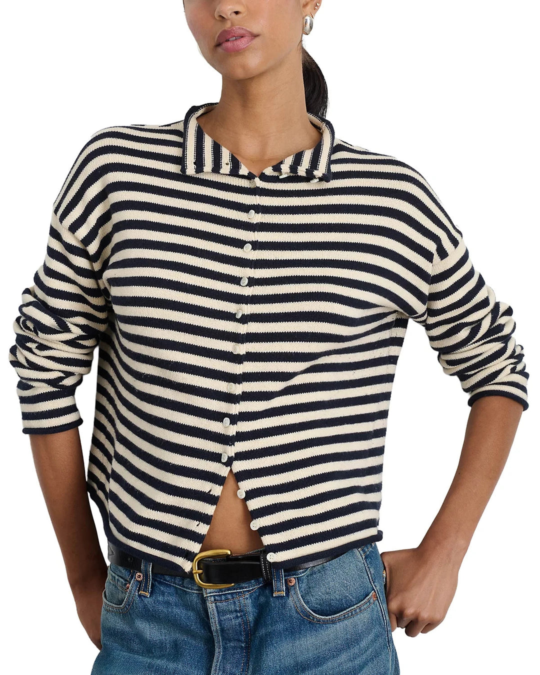 Alex Mill Taylor Striped Cardigan MSRP $175