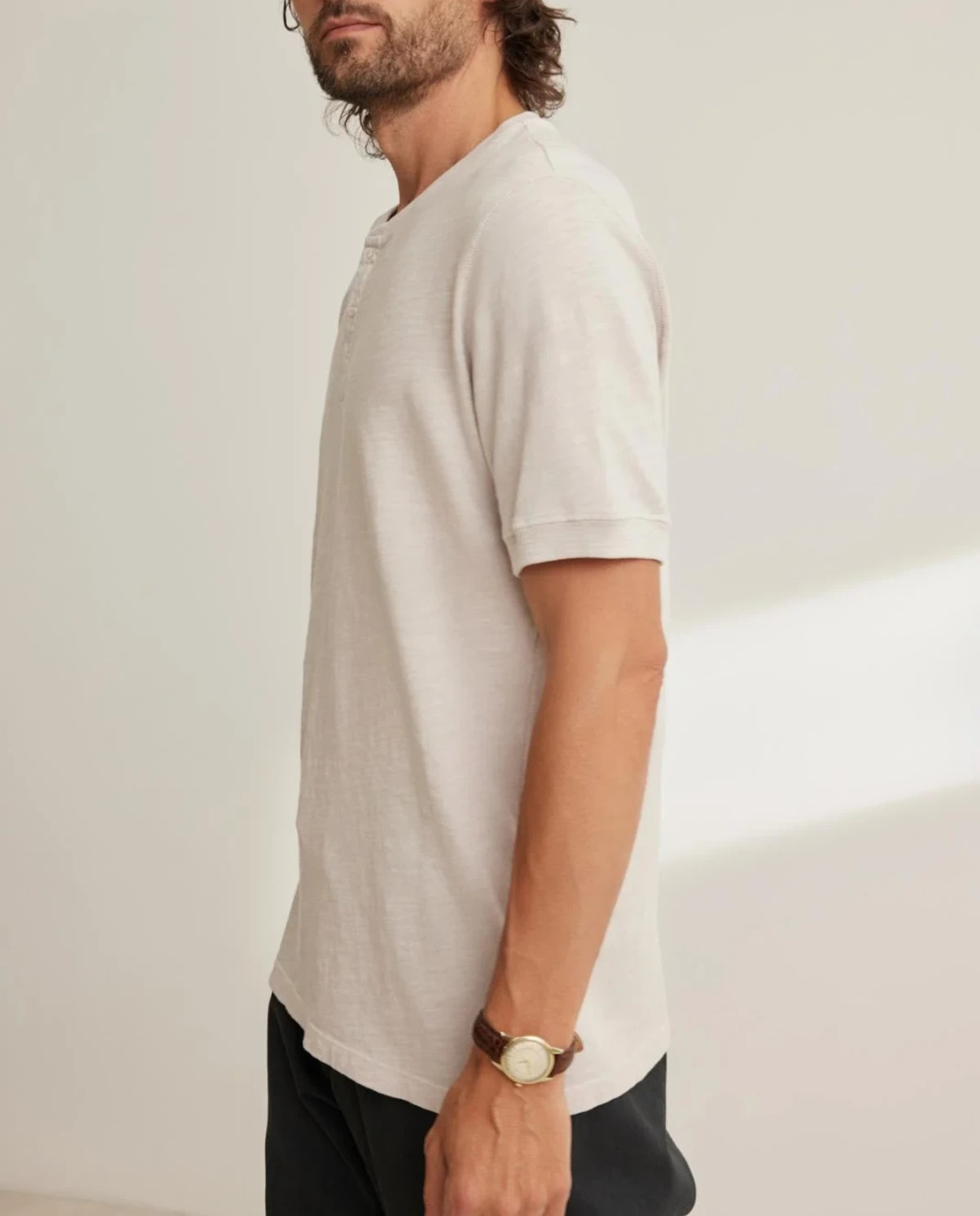 Velvet by Graham & Spencer Short Sleeve Henley MSRP $120