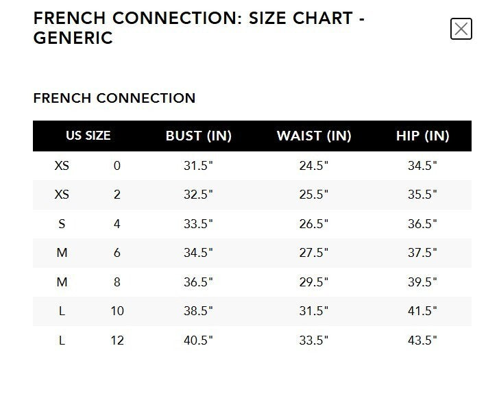 FRENCH CONNECTION Gemma Carey Satin Trim Dress MSRP $138