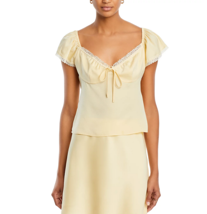 WAYF Melissa Short Sleeve Top MSRP $69