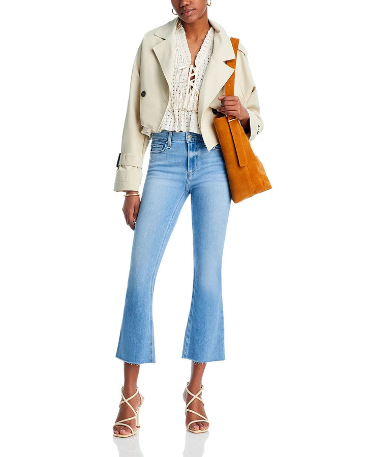 PAIGE Colette High Rise Crop Flare Jeans MSRP $229