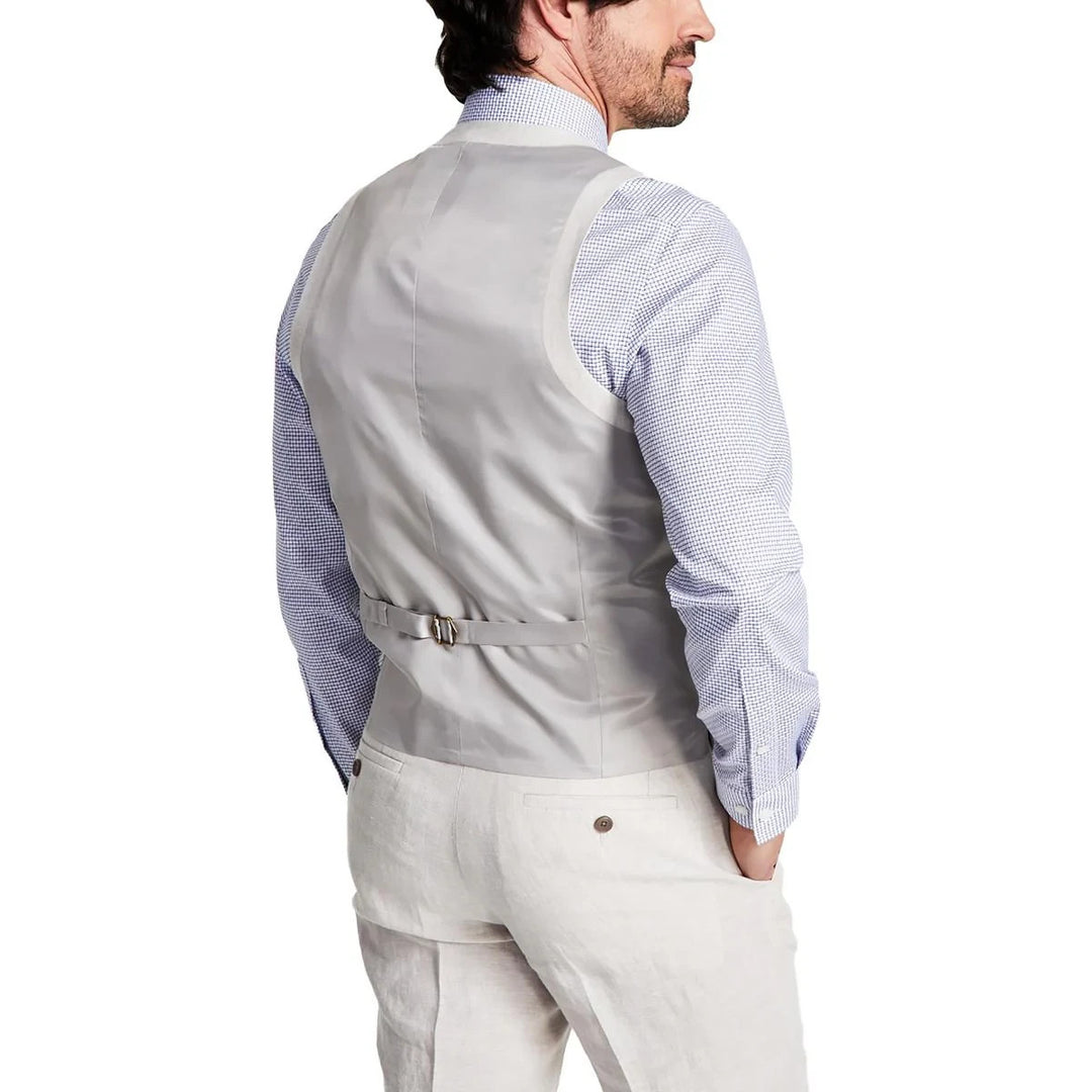 Bar III Slim-Fit Linen Suit Vest MSRP $115