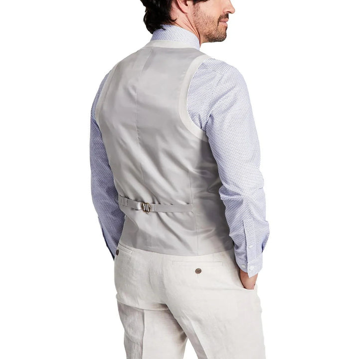 Bar III Slim-Fit Linen Suit Vest MSRP $115