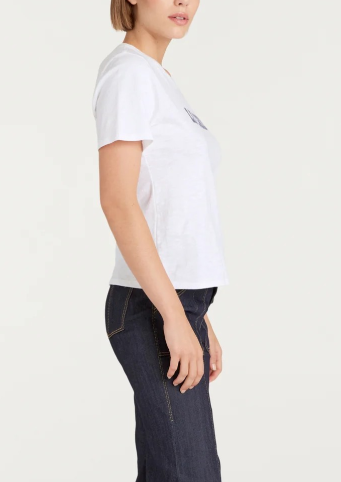 Cinq à Sept Le Chic Cotton Graphic T-Shirt MSRP $95