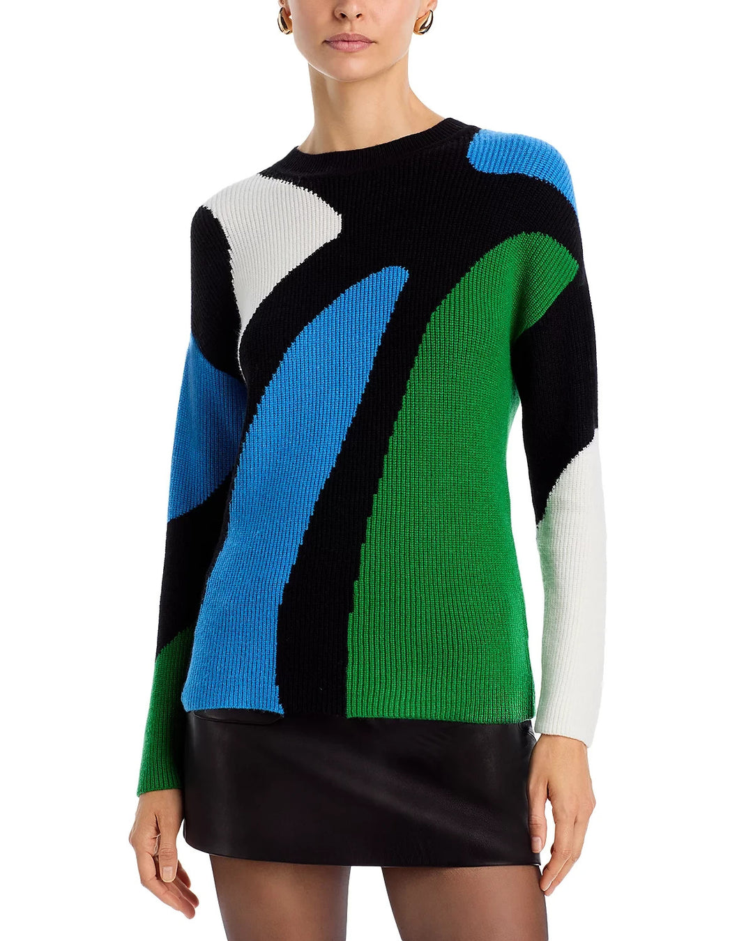 T Tahari Abstract Color Block Sweater MSRP $78